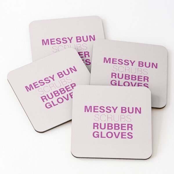 Item preview, Messy bun scrubs rubber gloves designed and sold by Masmalinncheek.