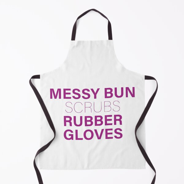 Item preview, Messy bun scrubs rubber gloves designed and sold by Masmalinncheek.