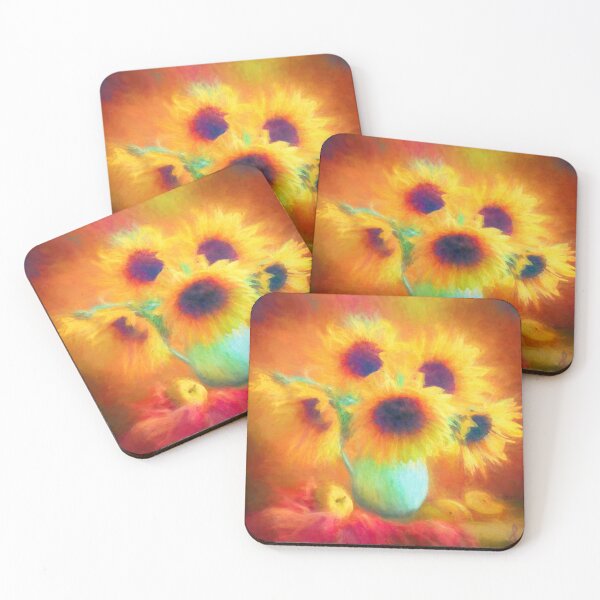 Artikelvorschau, Pastellmalerei - Sonnenblumenstillleben entworfen und verkauft von Red Witch Art.