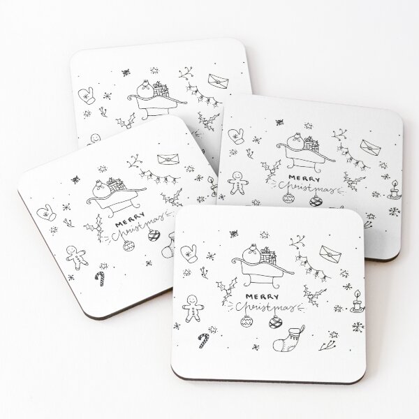 Item preview, Christmas card - Sleigh (black-and-white) designed and sold by adrija.