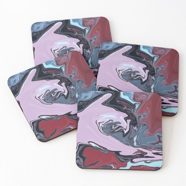 Item preview, Abstract form in pink meets vibrant, bold colors in acrylic. designed and sold by Susanna Schorr.