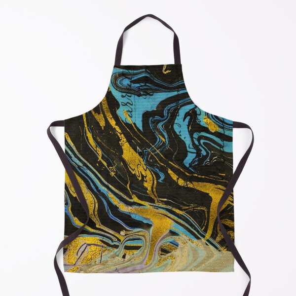 Item preview, Marbling in black , blue and gold designed and sold by Sue Zipkin.