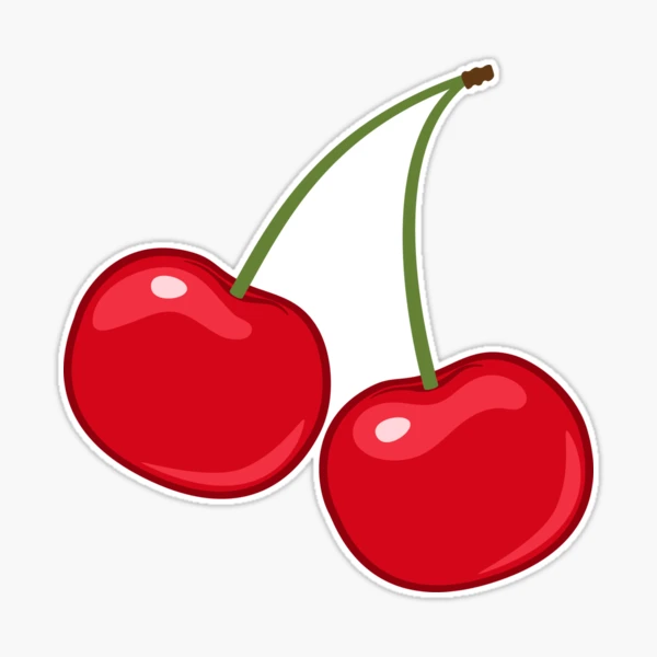 Glitter Cherries Sticker