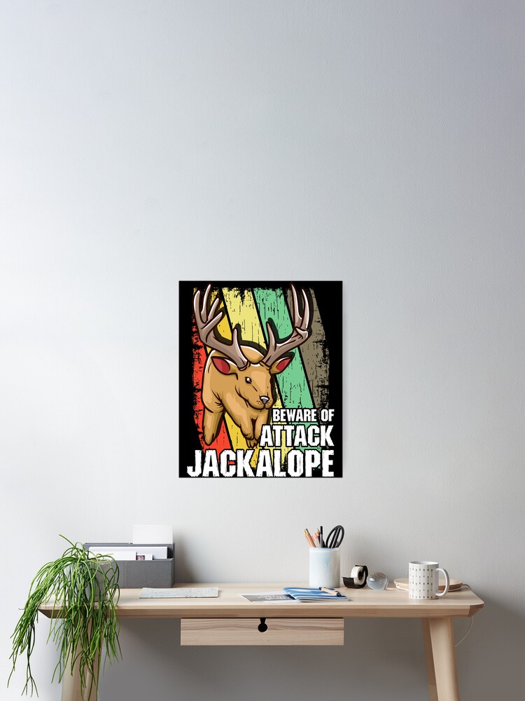 Beware of Attack Jackalope Sign 