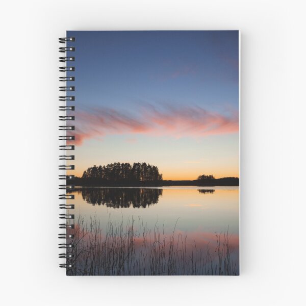 Item preview, Beautiful clouds and lake landscape after sunset designed and sold by Juhku.
