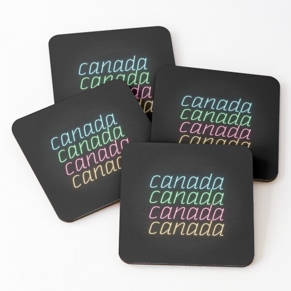 Item preview, Canada Neon Retrowave Multicolor Text designed and sold by dylanxh.