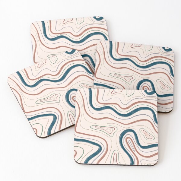 Item preview, Earth tone Topographical Linework  designed and sold by hollyferguson.