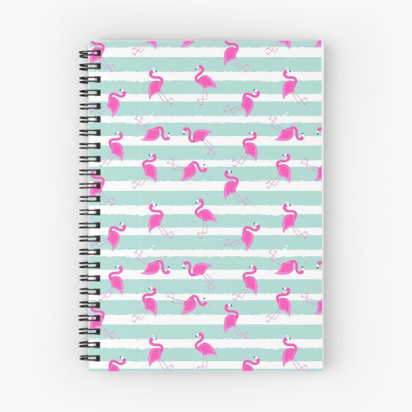 Item preview, Flamingo with blue stripe line pattern designed and sold by ShawnDzign.