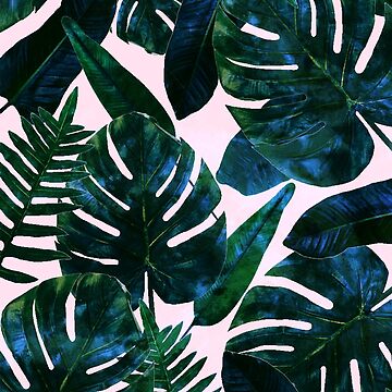 Artwork thumbnail, Perceptive Dream | Tropical Nature Botanical Plants Painting | Palm Monstera Banana Leaves Jungle by 83oranges