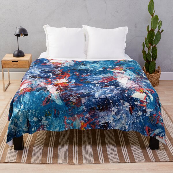 Item preview, Blue Abstract Grunge Acrylic Art designed and sold by snowpinecone.