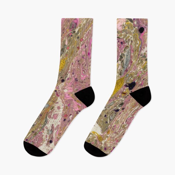 Item preview, marbling with,  pink , rose gold,  black, and ivory  designed and sold by Sue Zipkin.