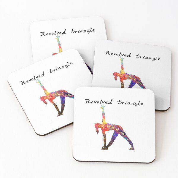 Item preview, Revolved Triangle  91 Watercolor yoga pose quote designed and sold by vividpixelusa.