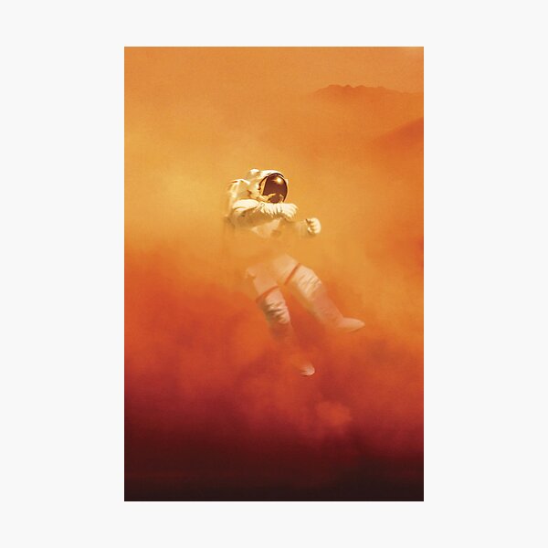 Astronaut in a Dust Storm Photographic Print
