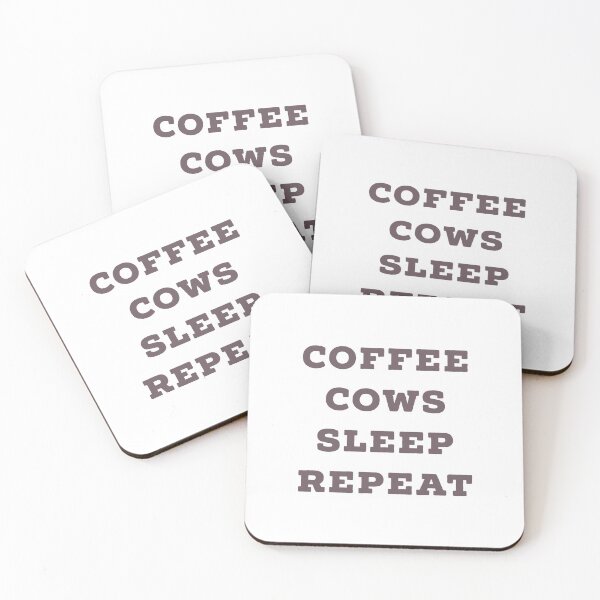 Item preview, Coffee, cows, sleep, repeat (coffee then cows) (brown) designed and sold by bellatierra.
