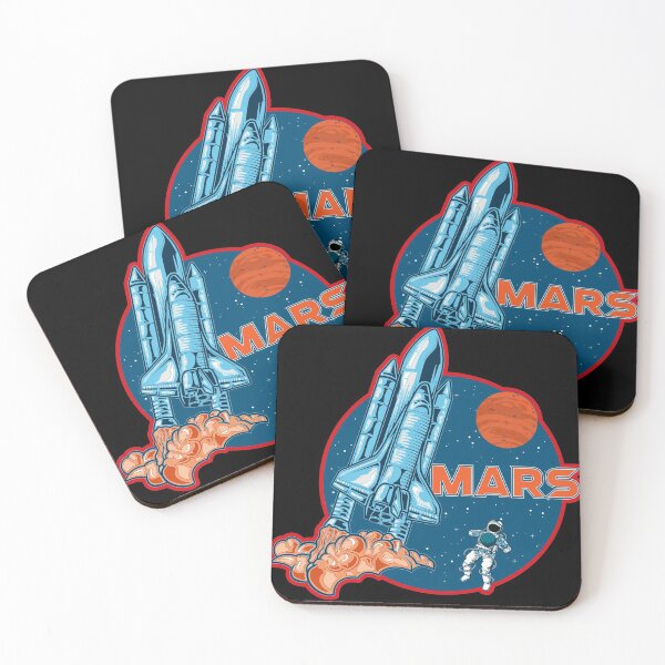 Item preview, Space Astronaut with Rocket Close to Mars designed and sold by AweSoMe Shirts.