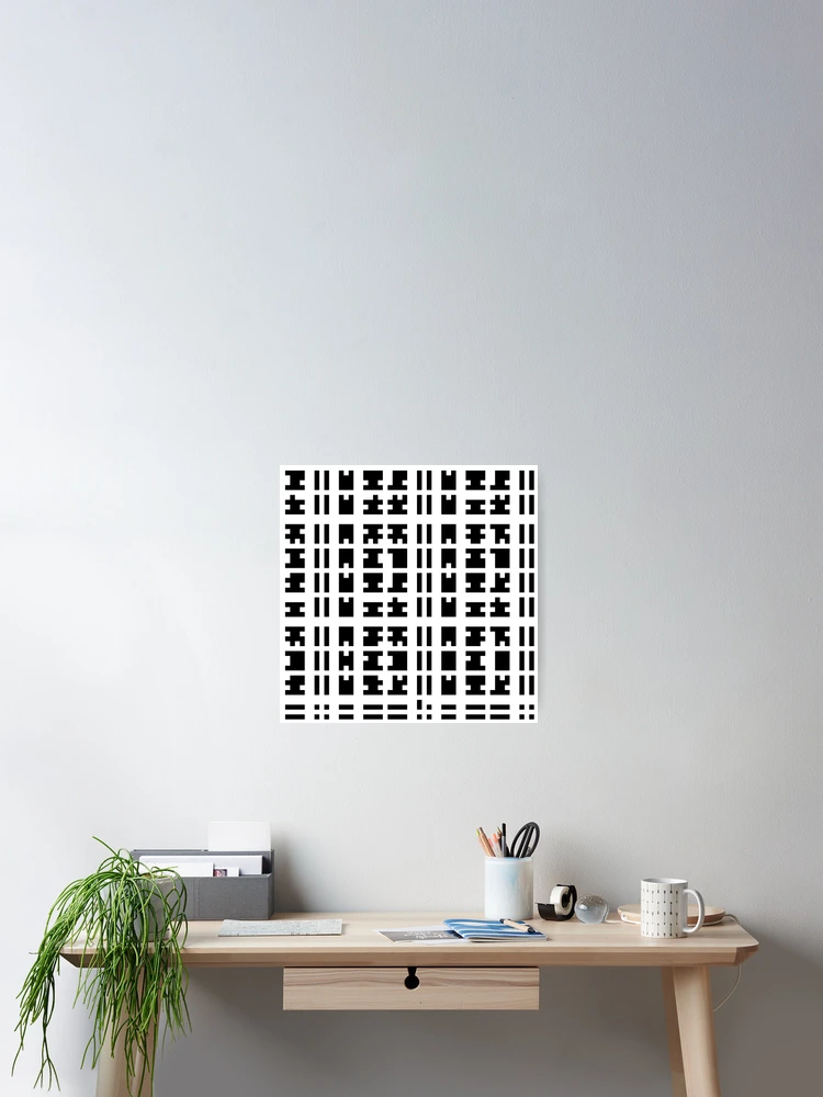 Thumbnail 2 of 3, Poster, Cryptic Code #1 designed and sold by Dator-Abstracts.