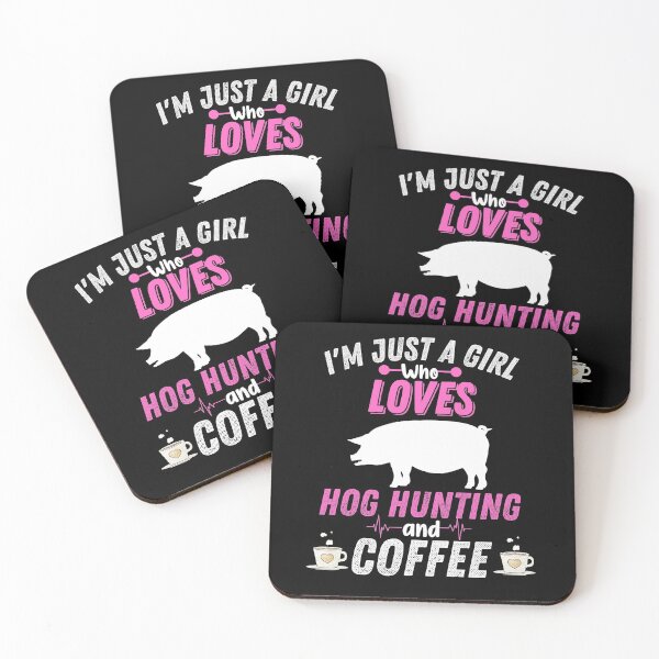 Item preview, I'm Just A Girl Who Loves Hog Hunting And Coffee designed and sold by Zeevla.