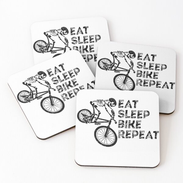 Item preview, Eat Sleep Bike Repeat Skeleton on Bike designed and sold by Mytoonsquad.