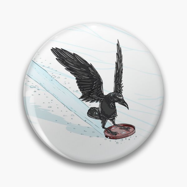 Item preview, A crow using some lid as a sled, based on actual events! designed and sold by MatthewJSimpson.