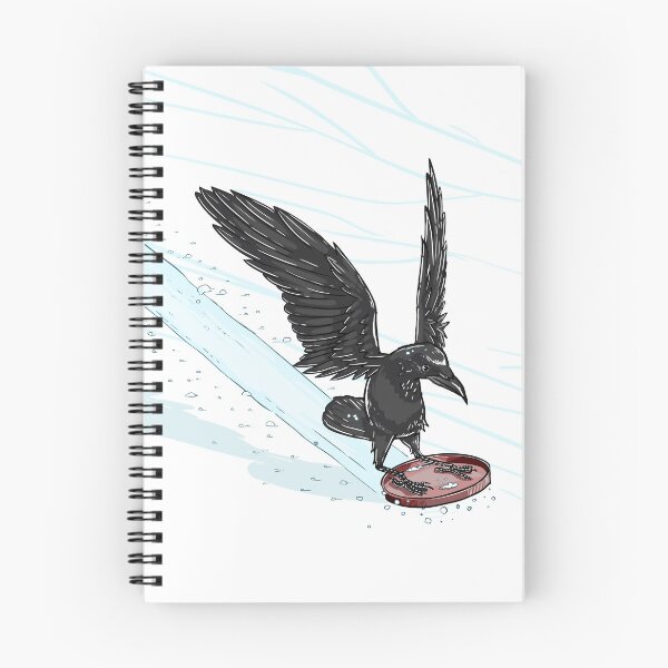 Item preview, A crow using some lid as a sled, based on actual events! designed and sold by MatthewJSimpson.