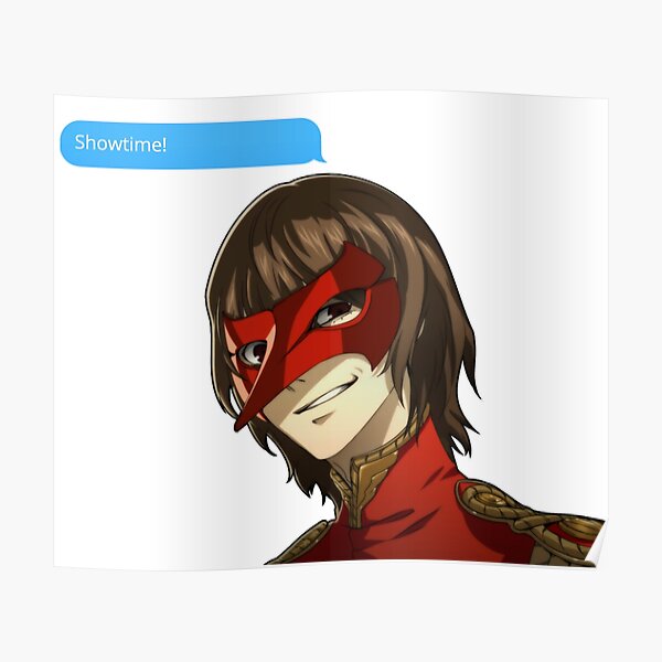 "Persona 5 Goro Akechi Crow Showtime Quote" Poster by gamerzemporium Redbubble
