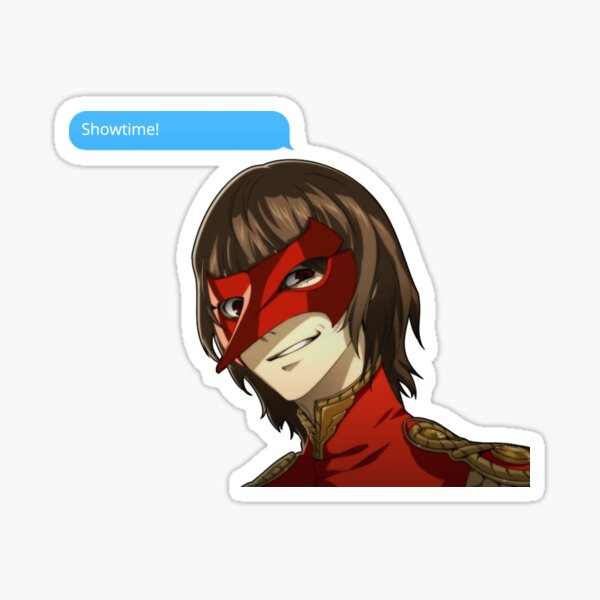 "Persona 5 Goro Akechi Crow Showtime Quote" Sticker for Sale by