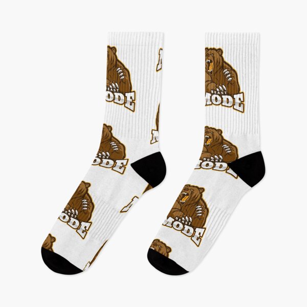 Item preview, Beast Mode Bear White - Funny Gym designed and sold by GymWearDepot.