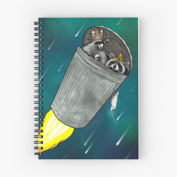 Item preview, Raccoons And Rat In Trash Bin Launching Into Space designed and sold by iamgirl1.