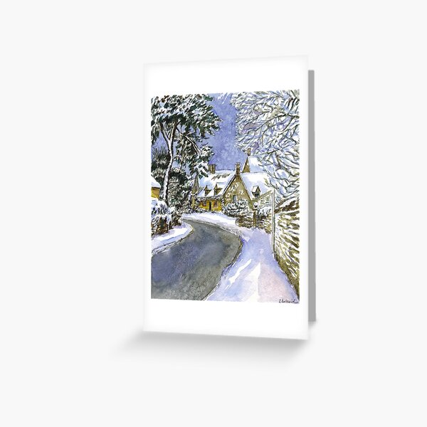 Item preview, Cotswolds in winter. Christmas landscape designed and sold by Colibri77.