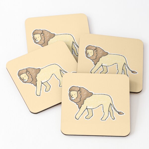 Item preview, Cartoon Cute Yellow Lion Drawing designed and sold by bassoongirl123.