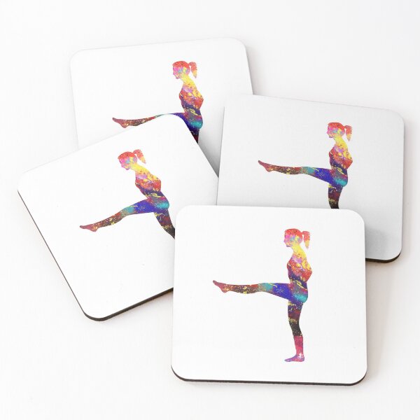 Item preview, One Legged Mountain Watercolor yoga pose quote de designed and sold by vividpixelusa.