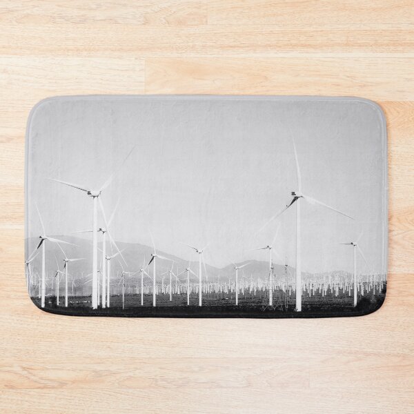 Item preview, wind turbine in the desert in black and white designed and sold by Mrvell.