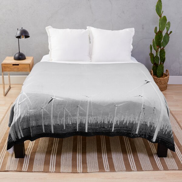 Item preview, wind turbine in the desert in black and white designed and sold by Mrvell.