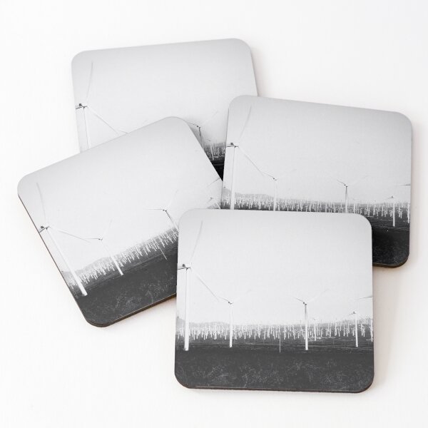 Item preview, wind turbine in California desert in black and white designed and sold by Mrvell.