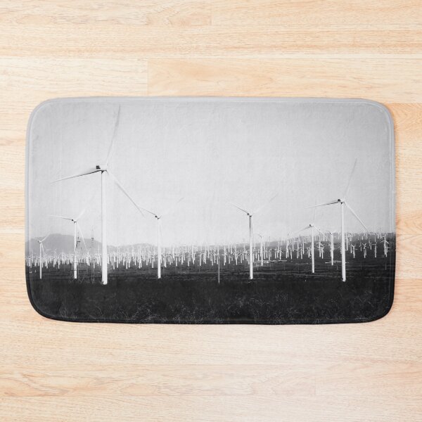 Item preview, wind turbine in California desert in black and white designed and sold by Mrvell.