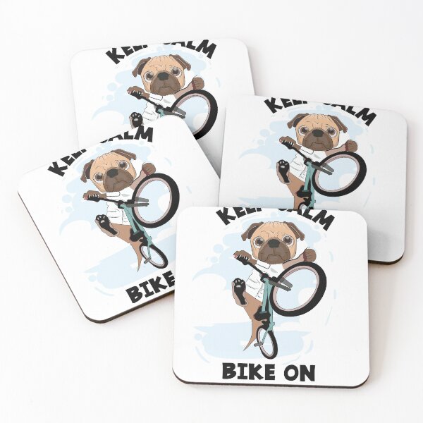 Item preview, Keep Calm Bike On Pug Biking designed and sold by Mytoonsquad.