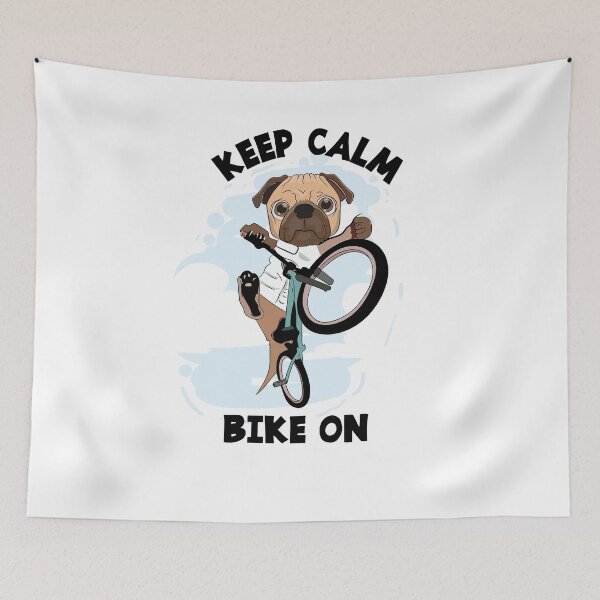 Item preview, Keep Calm Bike On Pug Biking designed and sold by Mytoonsquad.