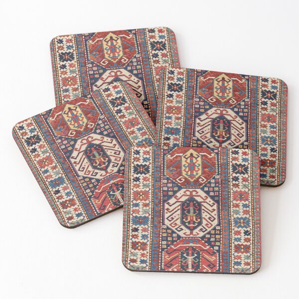 Item preview, Kazak Southeast Caucasus Antique Rug Print designed and sold by Vicky Brago-Mitchell®.