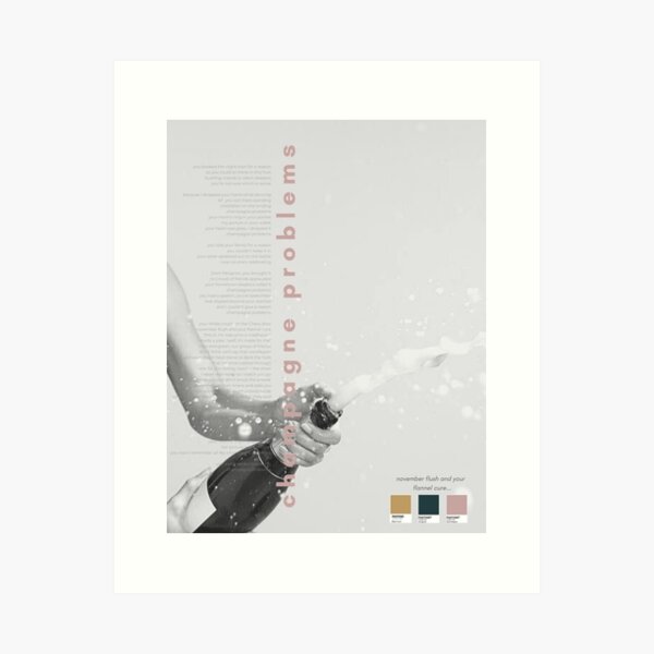 Champagne Problems Taylor Swift Poster - Evermore Album Art Print