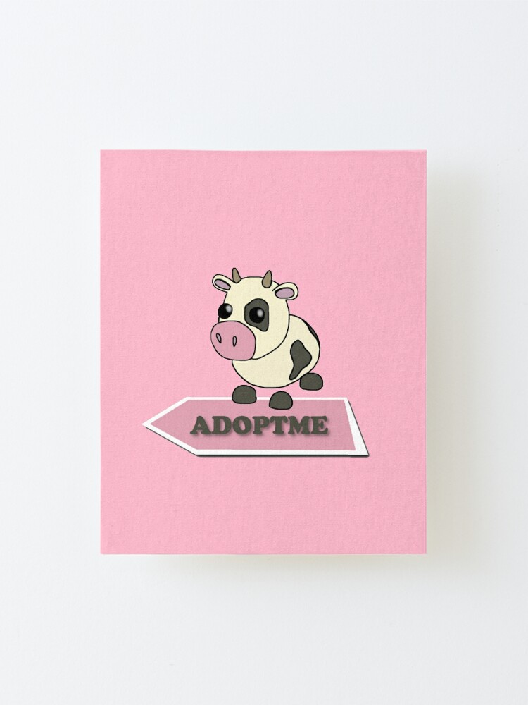 Cow Adopt Me Pet Roblox Pink Mounted Print By Totkisha1 Redbubble - roblox adopt me pet update