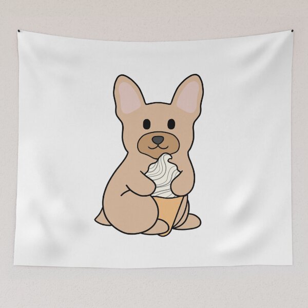 Item preview, Cream French Bulldog Ice Cream  designed and sold by BiscuitSnack.