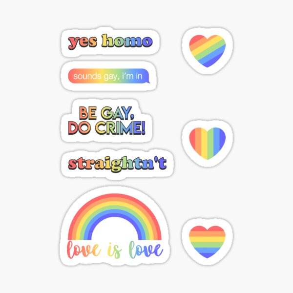 gay sticker set Sticker