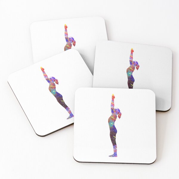 Item preview, Mountain With Arms Up  75 Watercolor yoga pose qu designed and sold by vividpixelusa.