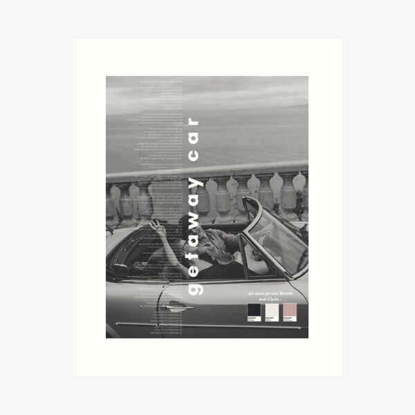 Getaway Car Taylor Swift Poster - Reputation Art Print