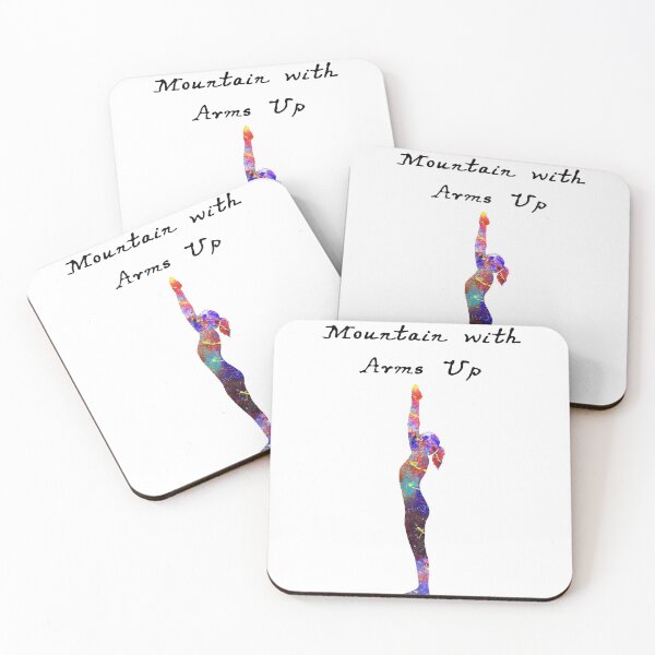Item preview, Mountain With Arms Up  74 Watercolor yoga pose qu designed and sold by vividpixelusa.