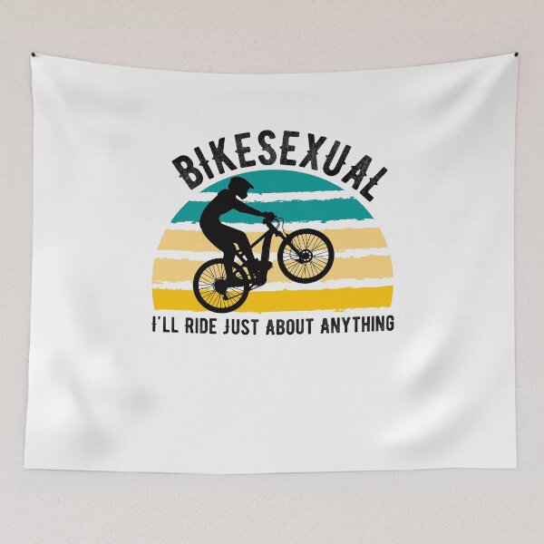 Item preview, Bikesexual Retro Sunset I'll Ride designed and sold by Mytoonsquad.