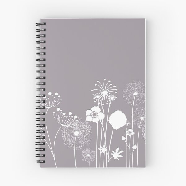 Item preview, White wildflowers on a light Mauve Background designed and sold by squishyrainbow.