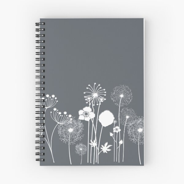 Item preview, White Wildflowers on a Charcoal Background designed and sold by squishyrainbow.