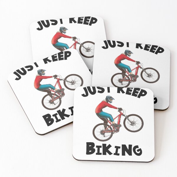 Item preview, Just Keep Biking designed and sold by Mytoonsquad.
