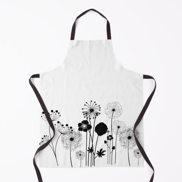 Item preview, Black Wildflowers on white background designed and sold by squishyrainbow.